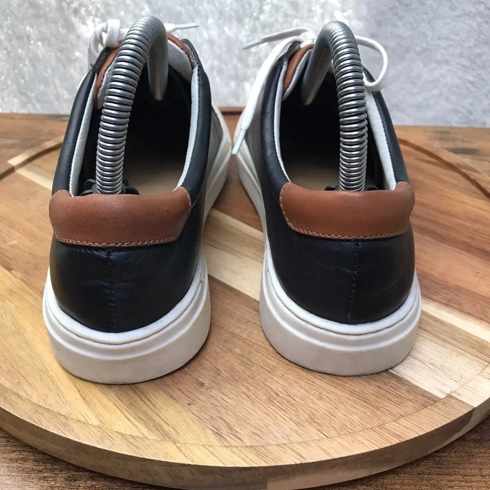Peter Millar Oxford Sneakers Womens 8M Black/Brown Leather Tennis Shoes